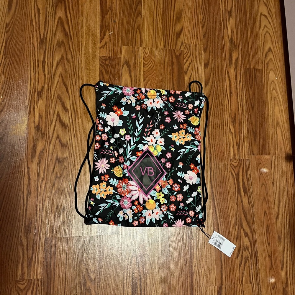 NWT Vera Bradley drawstring backpack in tangerine twist